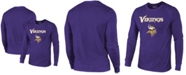 Majestic Minnesota Vikings Lockup Tri-Blend Long Sleeve T-shirt - Purple